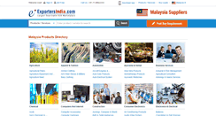 Desktop Screenshot of malaysia.exportersindia.com