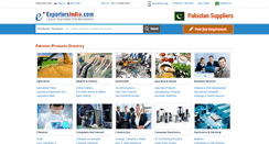 Desktop Screenshot of pakistan.exportersindia.com