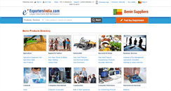 Desktop Screenshot of benin.exportersindia.com
