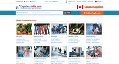 Desktop Screenshot of canada.exportersindia.com