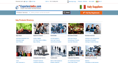 Desktop Screenshot of italy.exportersindia.com